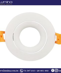 Alternative view of Spot encastrable Aluminium rond Blanc orientable ∅90mm 663RWH
