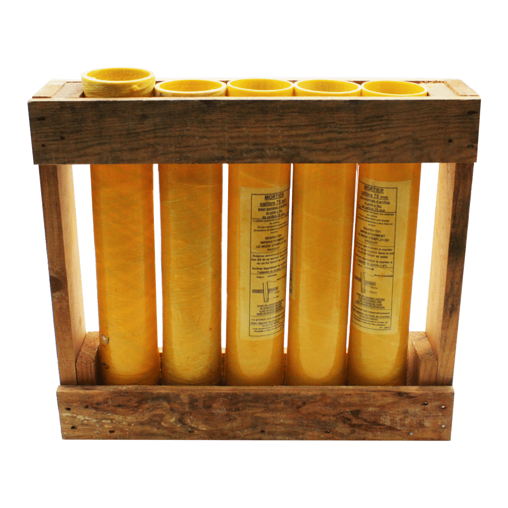 Batterie de 5 mortiers 75mm droit