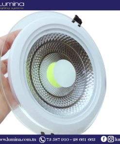Alternative view of Spot LED COB en verre encastrable 5W rond ∅100mm Lumière blanche 6500K